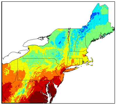 Northeast gdd accumulation map