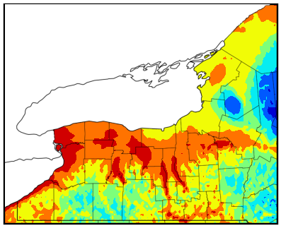 Western NY gdd accumulation map