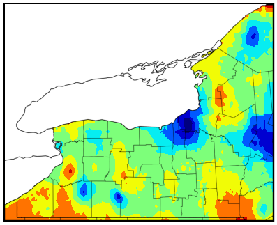Western NY gdd difference map